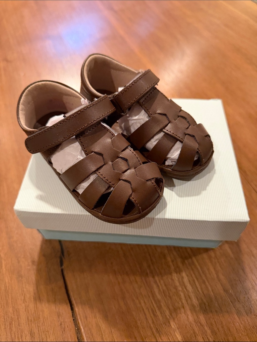 Angel Dear Toddler Leather Fisherman Sandals